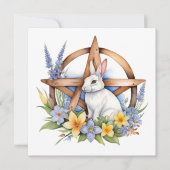 Ostara Bunny Spring Equinox Eostre Wicca シーズンカード (正面)