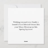 Ostara Bunny Spring Equinox Eostre Wicca シーズンカード (裏面)