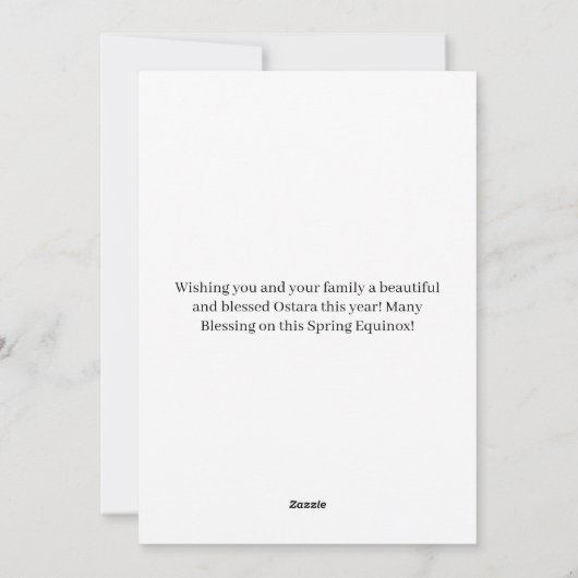 Ostara Bunny Spring Equinox Eostre Wicca シーズンカード (裏面)