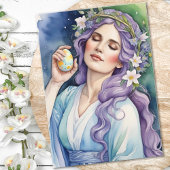 Ostara Goddess Spring Equinox Sabbat Wicca Holiday カード