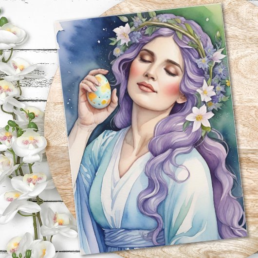 Ostara Goddess Spring Equinox Sabbat Wicca Holiday カード