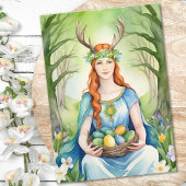 Ostara Goddess Spring Equinox Sabbat Wicca Holiday カード