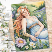 Ostara Goddess Spring Equinox Sabbat Wicca Holiday カード