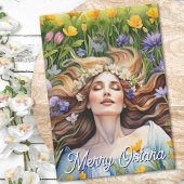 Ostara Goddess Spring Equinox Sabbat Wicca Holiday カード