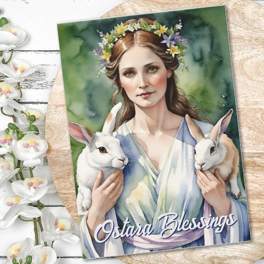Ostara Goddess Spring Equinox Sabbat Wicca Holiday カード