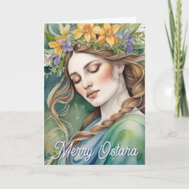 Ostara Goddess Spring Equinox Sabbat Wicca Holiday カード