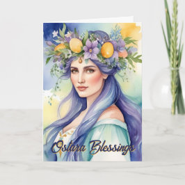 Ostara Goddess Spring Equinox Sabbat Wicca Holiday カード