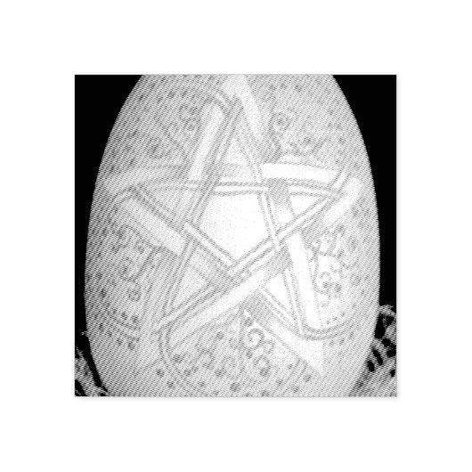 Ostara pentagram egg ラバースタンプ (インプリント)