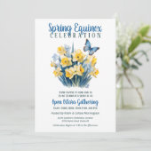 Ostara Spring Equinox Daffodil Butterfly Sabbat 招待状 (スタンド正面)