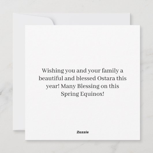 Ostara Star Pentacle Spring Equinox Eostre Wicca シーズンカード (裏面)