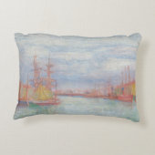 Ostend Harbor by James Ensor (1900) アクセントクッション (裏面)