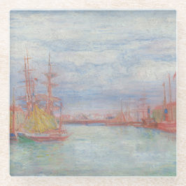 Ostend Harbor by James Ensor (1900) ガラスコースター