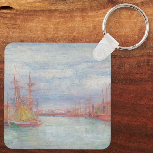 Ostend Harbor by James Ensor (1900) キーホルダー (裏面)