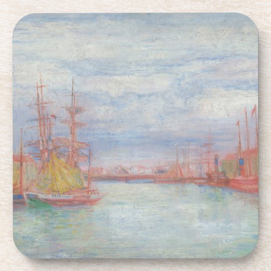 Ostend Harbor by James Ensor (1900) コースター (正面)
