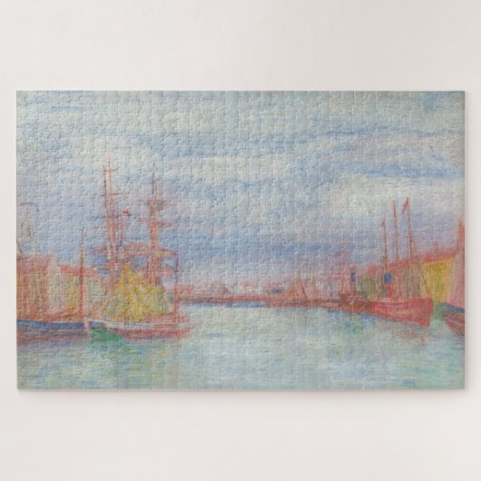 Ostend Harbor by James Ensor (1900) ジグソーパズル (横)