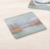 Ostend Harbor by James Ensor (1900) スクエアペーパーコースター (アングル)