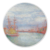 Ostend Harbor by James Ensor (1900) セラミックノブ (正面)