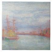 Ostend Harbor by James Ensor (1900) タイル (正面)