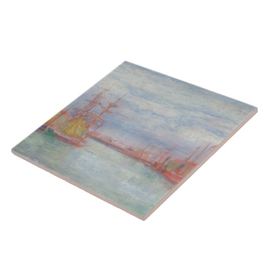 Ostend Harbor by James Ensor (1900) タイル (側面)