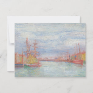 Ostend Harbor by James Ensor (1900) ポストカード
