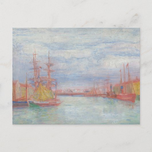 Ostend Harbor by James Ensor (1900) ポストカード (正面)