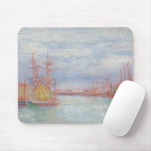 Ostend Harbor by James Ensor (1900) マウスパッド (マウス)