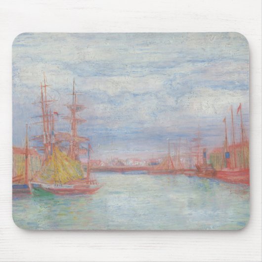 Ostend Harbor by James Ensor (1900) マウスパッド (正面)