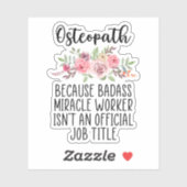 Osteopath、DO、Doctor of Osteopasis Sticker シール (シート)