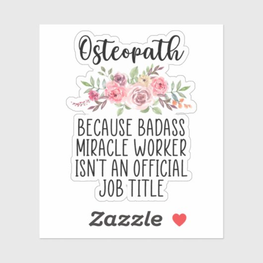 Osteopath、DO、Doctor of Osteopasis Sticker シール (シート)