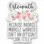 Osteopath、DO、Doctor of Osteopasis Sticker シール (正面)