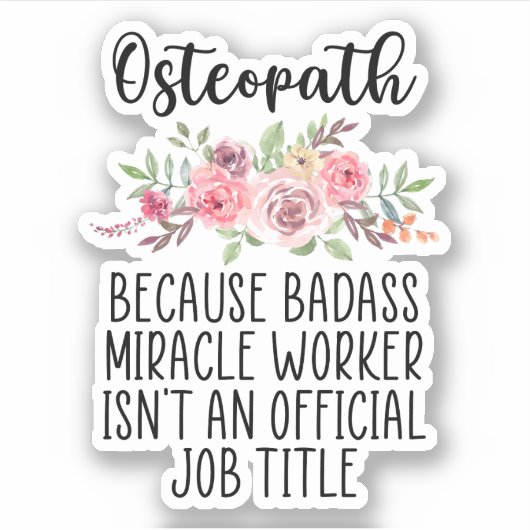 Osteopath、DO、Doctor of Osteopasis Sticker シール (正面)