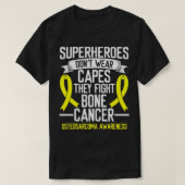 Osteosarcoma Awareness Yellow Ribbon Fighter Bone  Tシャツ (デザイン正面)