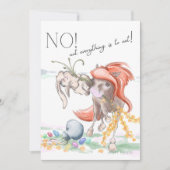 Oster Karte mit Pferd und Hase, lustige Tiere  シーズンカード (正面)