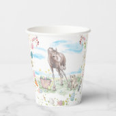 Oster Pappbecher mit Pferd und Osterhase 紙コップ (裏面)