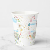 Oster Pappbecher mit Pferd und Osterhase 紙コップ (左)