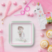 Oster Pappteller mit Pferd und Osterhase ペーパープレート (パーティー)