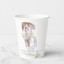 Oster Party mit Pferd und Osterhase, pappgeschirr 紙コップ