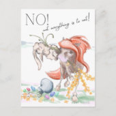 Oster Postkarte mit Pferd und Hase, lustige Tiere  シーズンポストカード (正面)