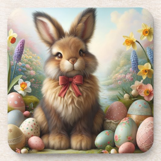 Oster-Untersetzer mit niedlichem Hasen コースター (正面)