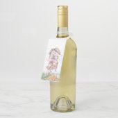 Osterbild mit Pferd und Osterhasen ボトルネックタグ (アングル)