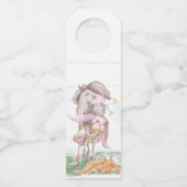 Osterbild mit Pferd und Osterhasen ボトルネックタグ (裏面)