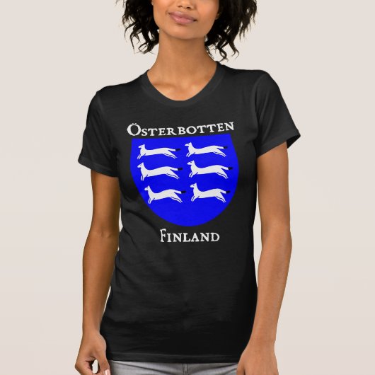 Österbotten (Ostrobothnia)、フィンランド(Suomi) Tシャツ (正面)