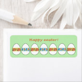 Ostereier mit einem Blumenmuster ラベル (インサイチュ)