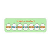 Ostereier mit einem Blumenmuster ラベル (正面)