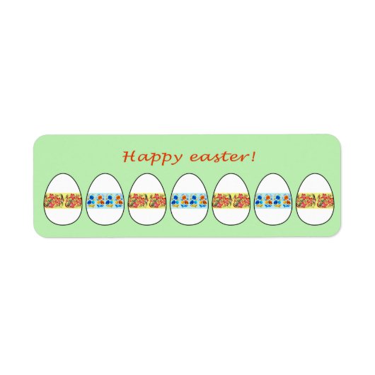 Ostereier mit einem Blumenmuster ラベル (正面)