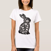 Osterhase Florale Silhouette Tシャツ (正面)
