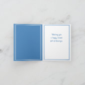 Osterhase mit blauer Schleife -  カード (内部)