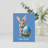 Osterhase mit blauer Schleife -  ポストカード (スタンド正面)