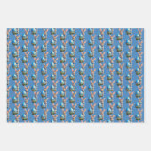 Osterhase mit blauer Schleife - ラッピングペーパーシート (正面3)