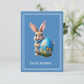 Osterhase mit blauer Schleife -  招待状 (スタンド正面)